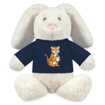 Tiger Baby Bottle Milk - MiniFeet® RecycelHase® Bunny Cream - french navy - Front