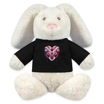 Futuristic Heart - MiniFeet® RecycelHase® Bunny Cream - black - Front