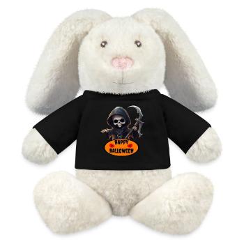 Halloween petite faucheuse - Lapin en peluche recyclé MiniFeet® Crème - noir - Devant