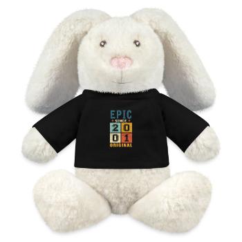 2001 Geburtstag Epic since - MiniFeet® RecycelHase® Creme - Schwarz - Vorne
