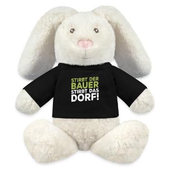 Stirbt der Bauer Stirbt das Dorf - MiniFeet® RecycelHase® Creme - Schwarz - Vorne