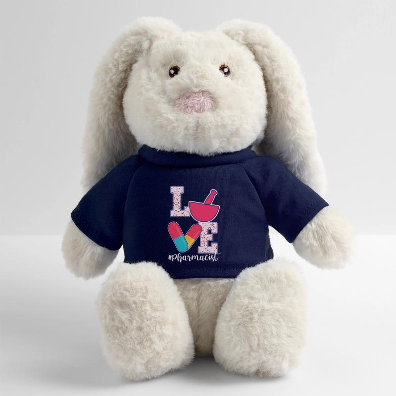 Conception de la Saint-Valentin pour apothicaire Lapin en peluche recyclé MiniFeet® Crème