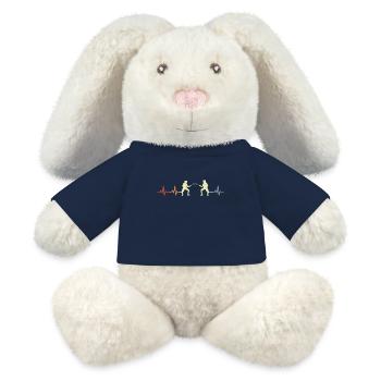 Vintage Fechten Herzklopfen - MiniFeet® RecycelHase® Creme - French Navy - Vorne