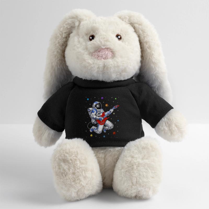Space Astronaut Playing Guitar MiniFeet® RecycelHase® Bunny Cream