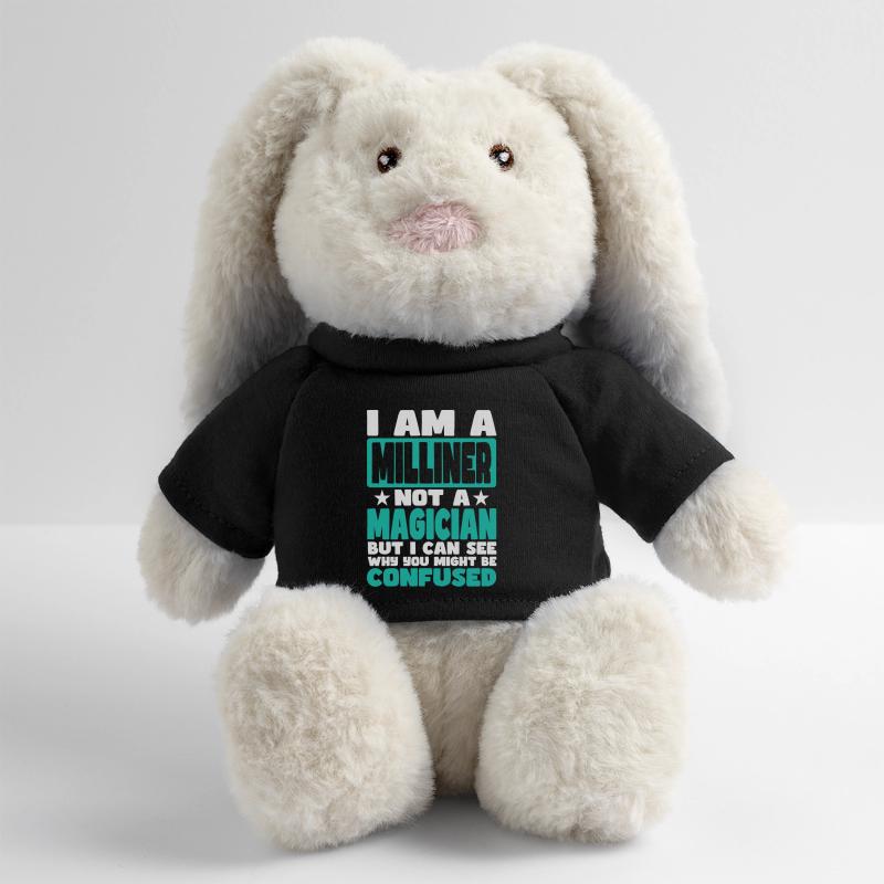 Modiste Lapin en peluche recyclé MiniFeet® Crème