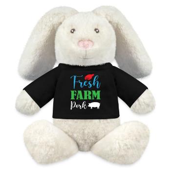 Porc fermier frais - Lapin en peluche recyclé MiniFeet® Crème - noir - Devant