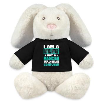Patrol Officer - MiniFeet® RecycelHase® Bunny Cream - black - Front