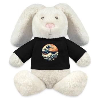 Große Welle The Great Wave Kanagawa - MiniFeet® RecycelHase® Bunny Cream - black - Front