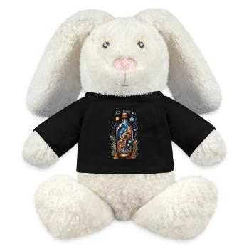 Galaxie en bouteille Boho Style esthétique - Lapin en peluche recyclé MiniFeet® Crème - noir - Devant