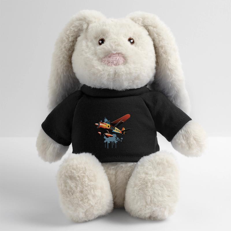 Model Airplane Pilot Airplane Hobby Design MiniFeet® RecycelHase® Bunny Cream