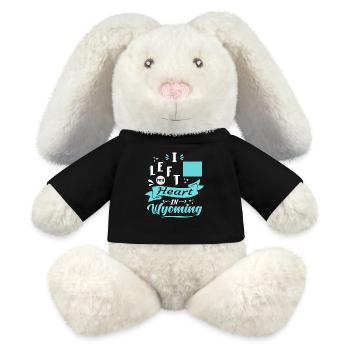 Wyoming Souvenir Love - MiniFeet® RecycelHase® Bunny Cream - black - Front