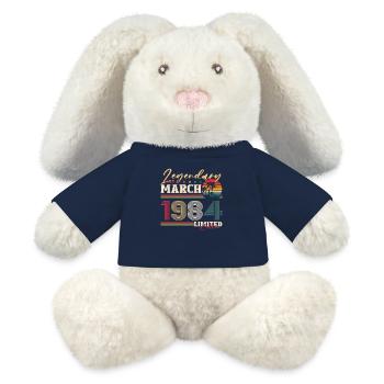 40th Birthday Men's Original March Vintage 1984 - MiniFeet® RecycelHase® Bunny Cream - french navy - Front