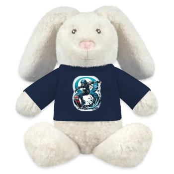 Skateboard Skater Design pour les garçons de 8 ans - Lapin en peluche recyclé MiniFeet® Crème - bleu marine - Devant