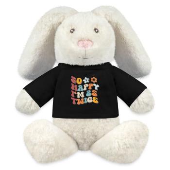 50th Birthday Funny Saying - MiniFeet® RecycelHase® Bunny Cream - black - Front