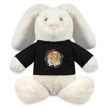 Dog Size of Daddy - MiniFeet® RecycelHase® Bunny Cream - black - Front