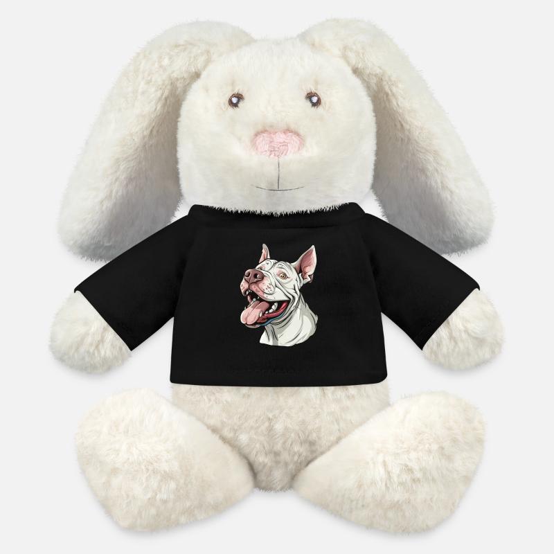 Dogo Argentino | Cartoon Artwork - MiniFeet® RecycelHase® Creme - Schwarz