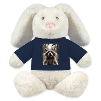 Drôle De Raton Laverrin Selfie Vaisseau Spatial Alien - Lapin en peluche recyclé MiniFeet® Crème - bleu marine - Devant