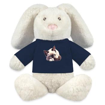 Snowshoe Kitten Snowshoe Cat - MiniFeet® RecycelHase® Bunny Cream - french navy - Front