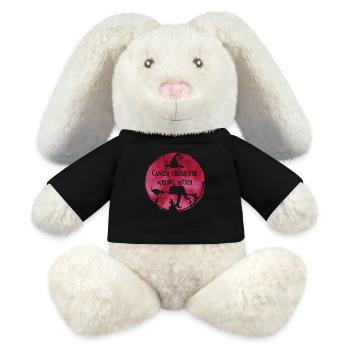 Witch Burgundy Multiple Myeloma Cancer - MiniFeet® RecycelHase® Bunny Cream - black - Front