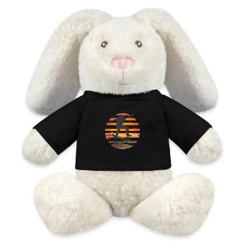 Sonnenuntergang Skateboard Silhouette - MiniFeet® RecycelHase® Creme - Schwarz - Vorne
