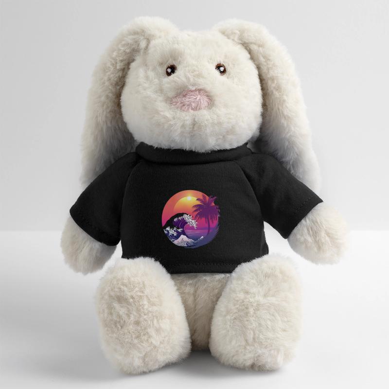 Ocean Sea Wave Sunset Background MiniFeet® RecycelHase® Bunny Cream