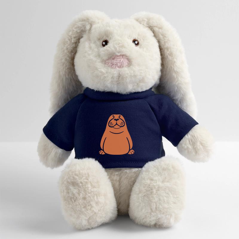 Morse Lapin en peluche recyclé MiniFeet® Crème