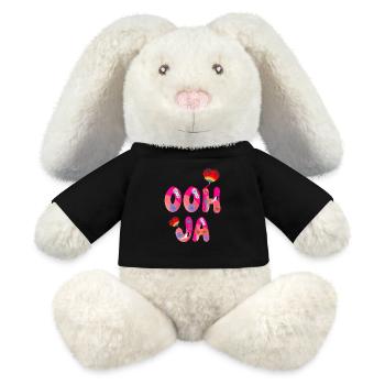 Ooh ja - MiniFeet® RecycelHase® Creme - Schwarz - Vorne