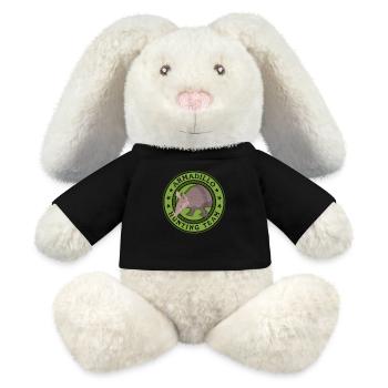 Hunter Hunting Hunting Huntress Hunting License Gift - MiniFeet® RecycelHase® Bunny Cream - black - Front