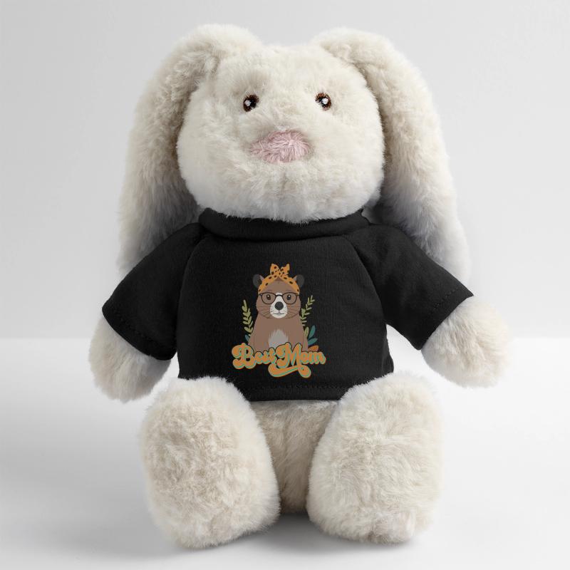 Drôle Capymama Capybara Mère Design Lapin en peluche recyclé MiniFeet® Crème