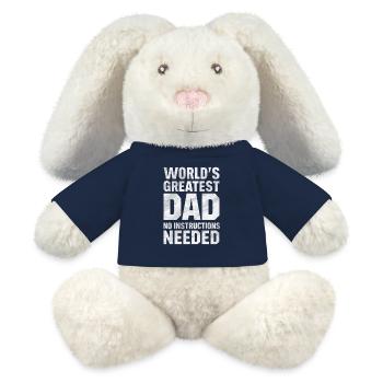 Weltbester Papa Keine Anleitung Nötig - MiniFeet® RecycelHase® Creme - French Navy - Vorne