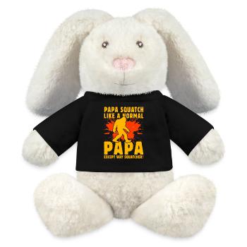 Papa Squatch wie ein normaler Papa außer Way Squatch - MiniFeet® RecycelHase® Creme - Schwarz - Vorne