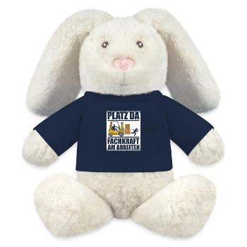 Gabelstaplerfahrer Lagerlogistik Lagerist - MiniFeet® RecycelHase® Creme - French Navy - Vorne