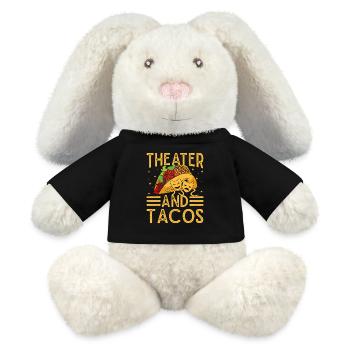 Musical Theatre And Tacos Theater Design - MiniFeet® RecycelHase® Creme - Schwarz - Vorne