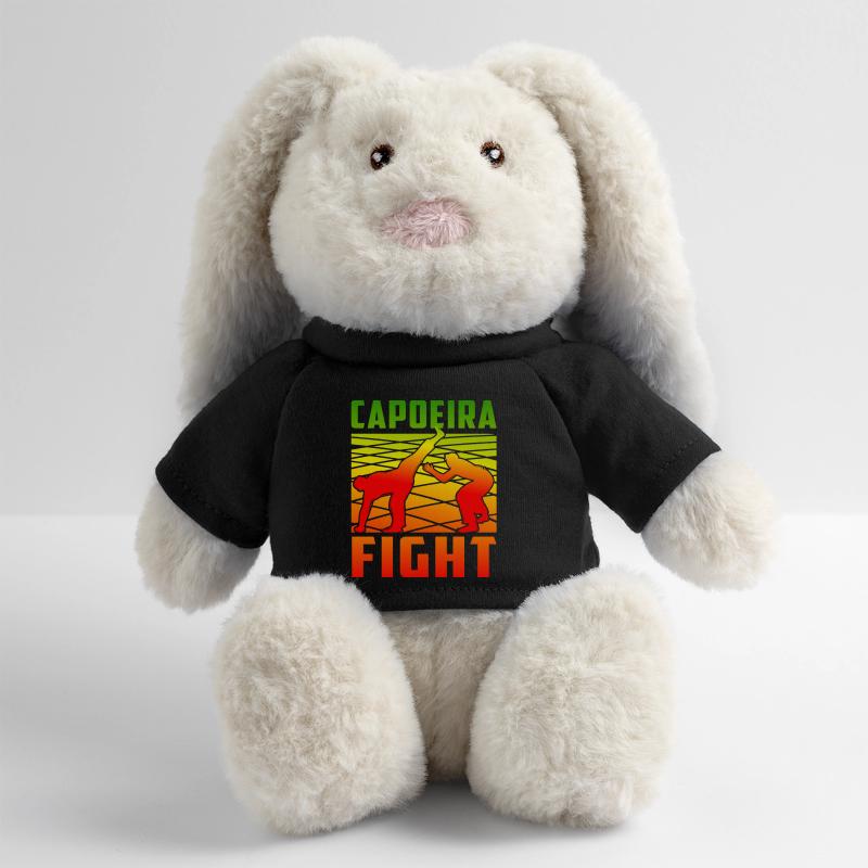 Combat de capoeira Lapin en peluche recyclé MiniFeet® Crème