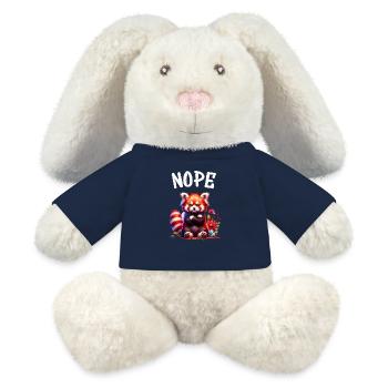 Red Panda Funny Saying Nope Fire Fox - MiniFeet® RecycelHase® Bunny Cream - french navy - Front
