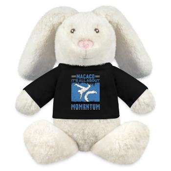 Macaco tout tourne autour de Momentum - Lapin en peluche recyclé MiniFeet® Crème - noir - Devant