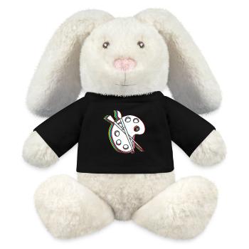 Maler - MiniFeet® RecycelHase® Creme - Schwarz - Vorne