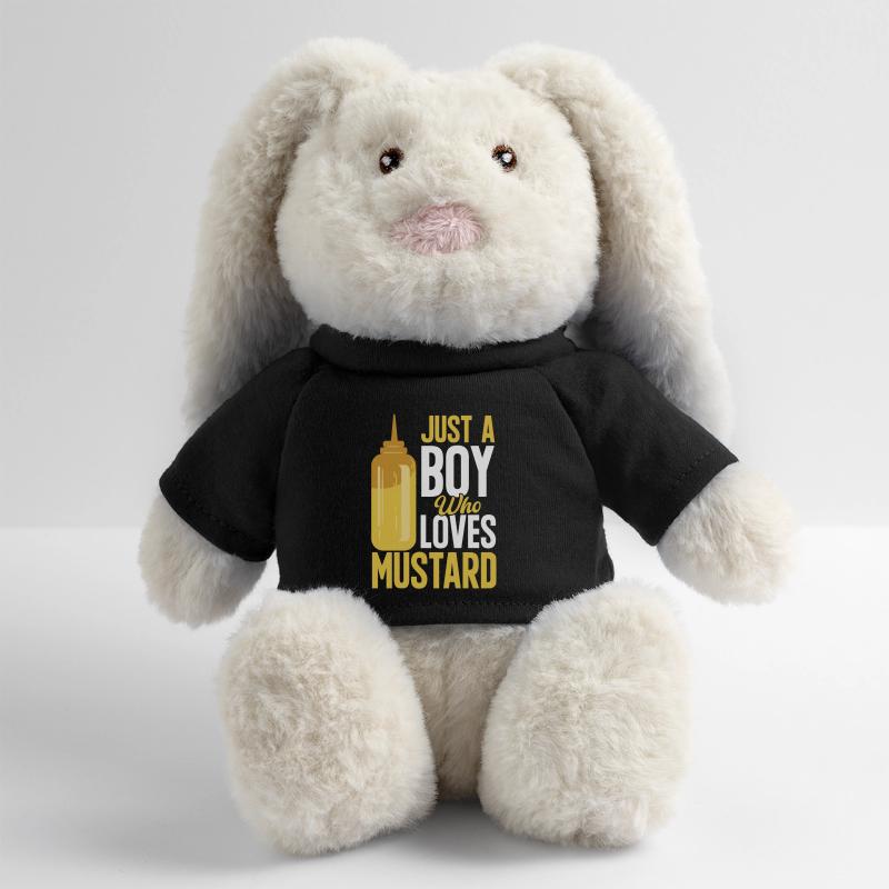 Senf Moutarde Lapin en peluche recyclé MiniFeet® Crème