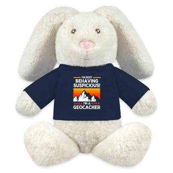Geocaching Geocache Geocacher - MiniFeet® RecycelHase® Creme - French Navy - Vorne