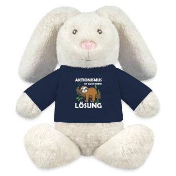 Lustiges Faultier, keine Lust - MiniFeet® RecycelHase® Creme - French Navy - Vorne