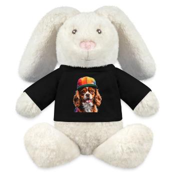 Cavalier King Charles Spaniel Snapback Cap Dog - MiniFeet® RecycelHase® Bunny Cream - black - Front
