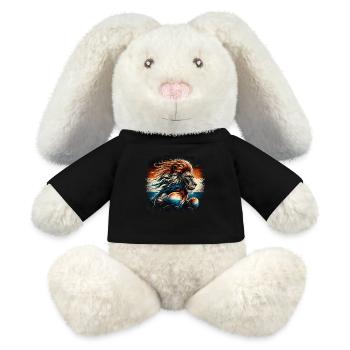 Boxer shirt design Dutch Lion patriotic - MiniFeet® RecycelHase® Bunny Cream - black - Front