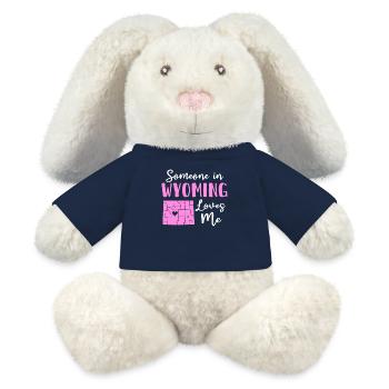 Someone In Wyoming Loves Me - MiniFeet® RecycelHase® Bunny Cream - french navy - Front