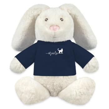 Ich liebe Katzen - MiniFeet® RecycelHase® Creme - French Navy - Vorne