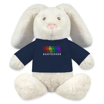 Bartender Mixologist Rainbow - MiniFeet® RecycelHase® Bunny Cream - french navy - Front