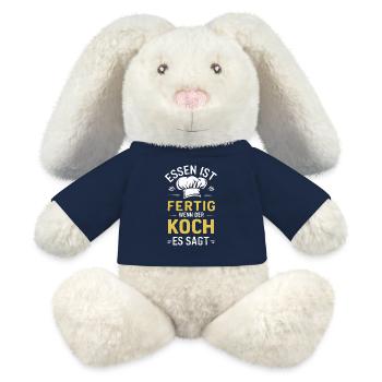 Chef Chef - Lapin en peluche recyclé MiniFeet® Crème - bleu marine - Devant