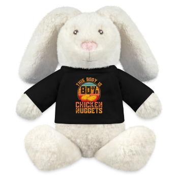 Chicken Nugget Lover Chicken Nuggets - MiniFeet® RecycelHase® Bunny Cream - black - Front