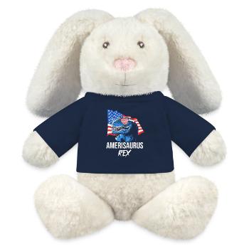 Fourth of July National Colors National Day United States - MiniFeet® RecycelHase® Bunny Cream - french navy - Front