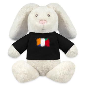 Elfenbeinküste Farnkreich - MiniFeet® RecycelHase® Creme - Schwarz - Vorne