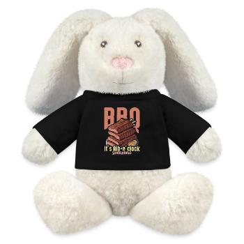 Côtes levées BBQ C’est Rib-o’clock quelque part Côtes levées fumées - Lapin en peluche recyclé MiniFeet® Crème - noir - Devant
